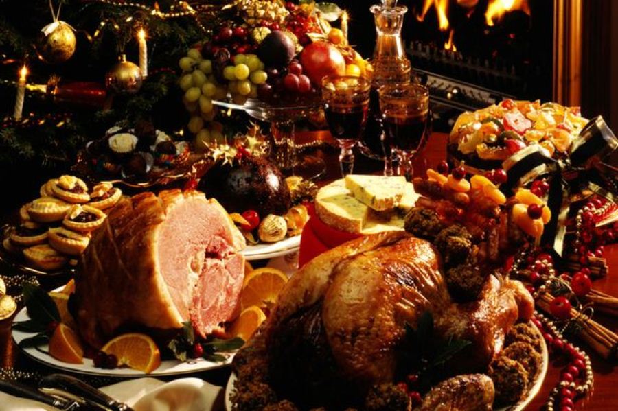 spread-of-christmas-food-on-table